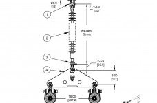 I-String Assembly - Tangent Suspension, Twin-Bundle Conductor, 25K
